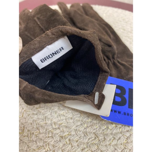 Broner Suede Leather Brown Women’s Driving Gloves Small - Picture 5 of 5